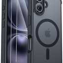for iPhone 16 Case [Compatible with MagSafe] [2X Screen Protectors] [Military Grade Drop Tested] Heavy Duty Magnetic Phone Case for iPhone 16 6.1",Black