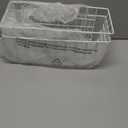 Hanging Kitchen Baskets For Storage Adhesive Small Wire Storage Baskets No Drilling Wall Mounted Shelf for Kitchen Pantry Room Cabinet Bathroom, 2 PACK, White