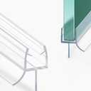 2PCS Shower Door Bottom Seal Strip, Clear PVC, 36" Length, Fits10mm Thick Glass, Prevents Leaks & Water Damage, Easy Installation, No Adhesive Required (Clear, 36in for 3/8"(10mm) Door)