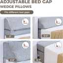 Bed Wedge Gap Filler King Size, Wedge Pillow for Headboard Gap, Foldable Mattress Gap Filler Close The Gap (0–7") Between Headboard and Mattress, Bed Crack Pillow, 76×10×6 in, Light Gray