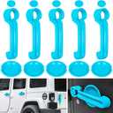 E-cowlboy Door Handle Cover Inserts+Tailgate Handle Cover+Recess Guard for 2007-2018 Jeep Wrangler JK JKU Sports Sahara Freedom Rubicon Unlimited Exterior Accessories (Light Blue 15PCS)