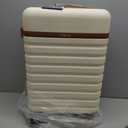 UKEIN Luggage Sets 3 Piece, Carry On Luggage 20In With Spinner Wheels,PC Hardside Suitcase Set with TSA Lock,Durable Carry On Suitcase With Travel Backpack for Men (Beige, 3 piece set (20inch))