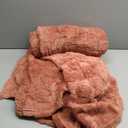 Burnt Orange Fleece Throw Blanket 6080 for Couch Sofa Bed,Super Soft Cozy Plush Microfiber Flannel Blanket with 3D Checkered Design Lightweight for Adults,Woman,Girls