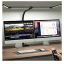 ONEMIX 42" LED Desk Lamp for Home Office, Eye-Caring Desk Light with Adjustable 4-Segment Bar, 1800LM Bright, Remote, Architect Table Lamp with Base for Dual Monitors, Reading, Study, Workbench(Black)