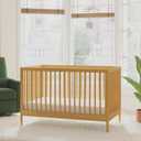 Davinci Birdie 3-in-1 Convertible Baby Crib - GREENGUARD Gold Certified Crib - Convertible Crib to Toddler Bed and Daybed - Baby Bed w/ 4 Adjustable Heights - Easy to Assemble Wooden Crib - Honey, 54"L x 30"W x 35"H
