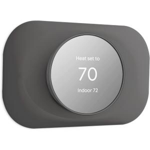 Petrichor Nest Thermostat Wall Plate - Compatible With Google Nest 2020 - Trim Kit, Cover Accessory for Easy Installation - Charcoal (Cover Only)