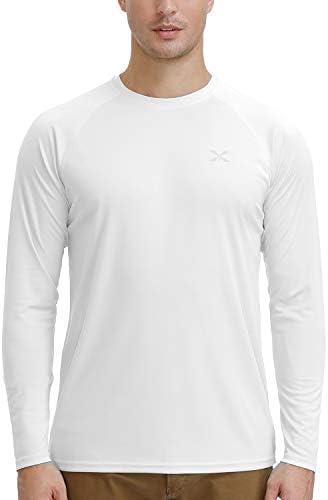 MOHEEN Men's Sun Protection Shirts UV SPF UPF 50+ Long Sleeve Rash Guard Fishing Running Quick Dry T Shirt.XL