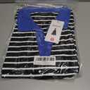 ZESICA Womens Striped Long Sleeve Tops Oversized Sweatshirt V Neck Loose Fit Tunic Tops Spring Casual Blouses (Black, S)