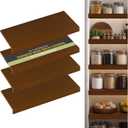 Bamboo Wire Shelf Covers, 38" W x 16" D, 4-Pack, Walnut
