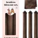Heatless Hair Curler Overnight Curls Blowout Rods Headband No Heat Curlers to Sleep in Large Rods Hair Rollers Blowout Look for Short Hair Styling Tools Silk Hair Wrap Curling Set Brown