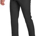 SPOSULEI Men's Golf Pants Stretch Lightweight Waist Elastic Work Business Dress Pants with 4 Pockets (36W x 30L, Black)