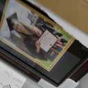 upsimples 11x22 Diploma Frame with Tassel Holder for 8.5x11 Certificate and 5x7 Photo with Black over Gold Mat, High Definition Glass, Mahogany with Gold Beads, 1 Pack