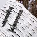 2 x SaNgaiMEi Strap Compatible with Apple Watch Ultra Band 49mm 45mm 44mm 42mm 41mm 40mm 38mm Women Bee Iwatch Band Stainless Steel Wristband for Apple Watch Series 8/7/6/5//4/3/2/1/SE (Black)