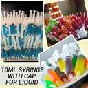 100 Pack 10ml Syringes with Cap, Luer Slip Tip, 10cc syringe Whole Pack Bulk Sterile Sealed, No Needle