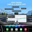 CarPlay Screen for Car Tablet Android Auto Smart Screen for Car, 4K Dash Cam Portable Car Play with 3 Channel Camera,10.26 Wireless Display with FM Radio Stereo Bluetooth 5.2, 128GB TF Card Black