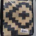 Smiry Outdoor Rug 5x8 ft Waterproof Reversible Boho Mat, Black & Beige