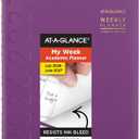 AT-A-GLANCE Planner 2026-2027 Weekly & Monthly Academic 12-Month July-June Half-Hourly Appointment Book, 8-1/4" x 11", Contemporary, Purple (70957X18)