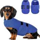 Dog Sweater,Adjustable Dog Sweaters for Small, Medium and Large Dogs Boys Girls, Dachshund Chihuahua Fleece Dogs Sweater(Blue,L)