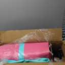 VOFiTNY Inflatable Gymnastics Air mat Tumbling Track with Air Barrel Octagon Mat with Pump for Home/Gym (Mat 10'Lx3.3'W Roller 3.3'Lx2'D, Pink/Mint+Roller)