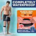 100% Waterproof Cast Covers for Shower Leg - Tight Seal - Reusable Adult Half Leg Cast Protector with Non-Slip Bottom - Knee, Ankle, Foot - Post Surgery Bandage & Dressing Bag for Wounds & Burns