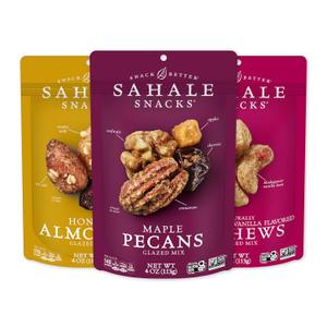 Sahale Snacks Glazed Nut Mix Variety Pack, 4 Ounces (Pack of 6)