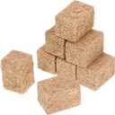 12 Mini Hay Bales for Crafts, Tiny Straw Bales for Dollhouse, Autumn Harvest Decorative Display