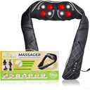 Shiatsu Neck Massager for Pain Relief Deep Tissue with Heat, 3D Kneading Massage Pillow Back Shoulder Massagerfor Body Muscle, Plug-in Use for Home Office Car, Gifts for Mom Dad Him Her