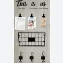 This Is Us Wall Organizer With Hooks Clips 12×24
