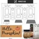 IZUS Hello-Pumpkin Welcome-Doormats - Non-Slip Coir Entrance-Mat Fall-Harvest-Festival Front-Door-Mat Porch-Rugs Home-Decor 17x29inches