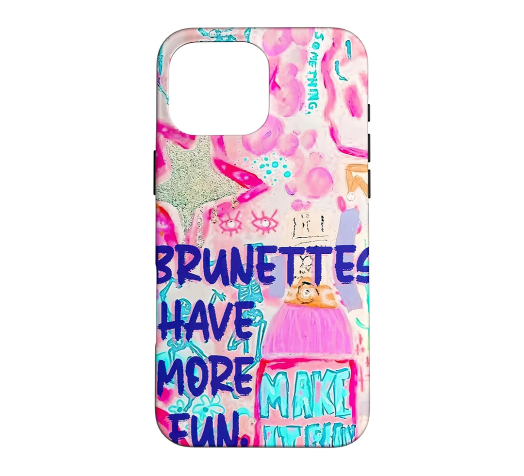 Brunettes Have More Fun Phone Case Shockproof Protective Summer Collage Fun Phone Cover for Google Pixel 10 / Google Pixel 10 Pro