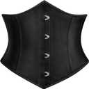 Scarlet Darkness Corset Belt for Women Fishbone Wide Waist Corset Pirate Belt (16, Black)