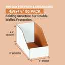Box USA Storage Bins Small 9"L x 4"W x 4 1/2"H 50-Pack - Corrugated Cardboard Box for Shipping, Moving, Mailing, Packing, Packaging and Storage