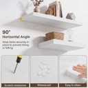 Acovy 10" Extra Deep Floating Shelves for Wall, 24" Long Wood Wall Shelves Set of 2 for Bathroom Bedroom Kitchen Living Room Laundry Room, Modern Floating Shelf for Home Decor