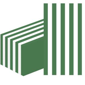 HEIPINIUYE 50 Pieces 3-ply Striped Paper Napkins Green and White Guest Towels Disposable Hand Towels for Bathroom Wedding Birthday Baby Shower Dinner Napkins Disposable