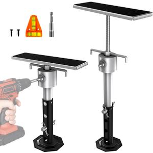 BuyGoe RV Slide Out Support Jacks with Flat Top Block, for Travel Camper RV Height Adjustable from 11" to 23", Heavy Duty Quick Lift Stabilizer up to 5000 lbs Capacity,Set of 2 Trailer Stabilizers