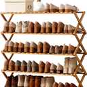 Choclaif Free Standing Shoe Racks for Closet, Shoe Shelf Bamboo Shoe Rack for Bedroom, Entryway Hallway Closet Living Room Organizer5 Tier (Natural)