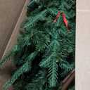 7 Feet Hinged Artificial Pre-lit Christmas Tree with 1303 Branch Tips - Color: Green - Size: 7 ft