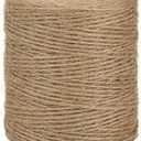 Tenn Well Natural Jute Twine, 984 Feet 2mm Garden Twine, Brown Jute String for Arts and Crafts, Gardening, Gift Wrapping, Bundling, Recycling