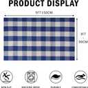 SEEKSEE Buffalo Plaid Outdoor Rug 3' x 5' Blue and White Front Door Mat, Layering Rug for Porch, Summer Doormat, Front Porch Rug for Outdoor Entrance Entryway Patio Porch Decor