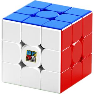 CFMOUR Magnetic Speed Cube 3x3 - Moyu Meilong 3M Stickerless Magic Cubes with Stand - Fast Smooth Problem-Solving Brain Teaser Puzzle Toy for Kids & Adults
