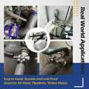 TT Heavy Duty Hose Clamp Assortment Kit, 304 Stainless Steel T-Bolt, Adjustable 3/4"-1-11/16" (17-43mm), 8 Sizes, 8-Piece Set for Automotive, Plumbing, and Garden Use