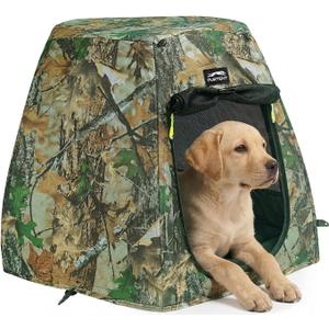 Pop Up Dog Tent Cat Tent Outdoor Indoor Breathable Dog Camping Tent Portable Travel Puppy House Foldable Pet Tent with Sunshade Cool Mesh Kennel for Dogs Cats Hiking with Ground Stakes & Washable Pad, Medium