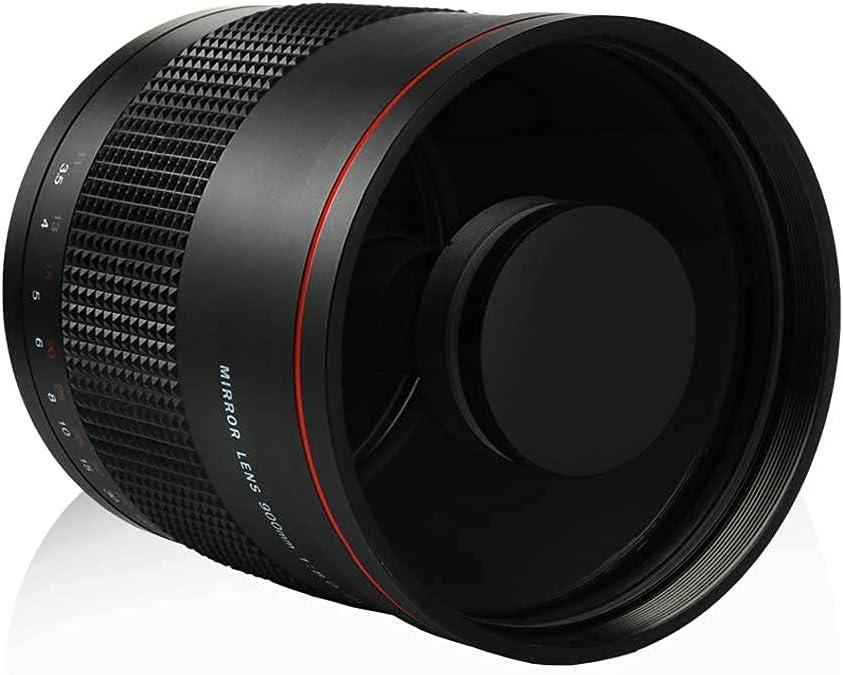 JINTU 900mm F8.0 MF Mirror Telephoto Lens Compatible with Canon EOS 4000D 2000D 1000D 80D 90D 60D 70D 5D IV III 6D II 7D II Rebel T3, T3i, T5, T5i, T6i, T6s, T7, T7I, T8I SL3 750D 550D SLR Cameras