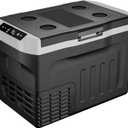 EUHOMY 12 Volt Refrigerator, 32QT(30L) 12V Cooler, Compressor Electric Cooler -4~68, 12V Fridge 12/24V DC 110-240V AC, Portable Freezer for Camping, Travel, Truck, Home