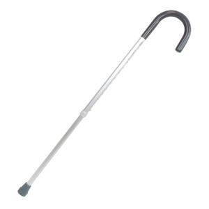 Dynarex Lightweight Aluminum Contoured Comfortable Round Handle Cane with Vinyl Grip, Silver