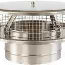 Chimcare Chimney Caps Round Chimney Cap 6" - Stainless Steel for Single Wall Chimneys - Easy Installation with Spark Arrestor Mesh - Fireplace/Wood Stove Use - Durable Chimney Pipe Cap