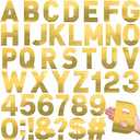 88 Pcs 8 Inch Large Gold Letter Stickers, Big Vinyl Alphabet Stickers Numbers for Backdrop Wall, SelfAdhesive Sticker for Decor Party, Classroom, DIY Craft