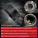 Harley Exhaust Gasket Seal Tool and Tapered Gasket - Fits 1984-2023 Models 6pcs (Black)