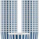 Restaurantware Coppetta 8 Ounce Dessert Cups, 50 Disposable Ice Cream Cups - Lids Sold Separately, Sturdy, Blue And White Paper FroYo Bowls, Striped, For Hot And Cold Foods, Perfect For Gelato