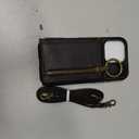 Compatible with iPhone 16 Pro 6.3 inch Wallet Case with Screen Protector and Crossbody Shoulder Strap Ring Buckle Stand Card Holder Cell Phone Cover for i Phone16 i16 16Pro Women Girls Men Black